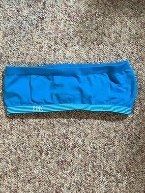PINK Victoria’s Secret Blue Bandeau Sports Bra / Bralette